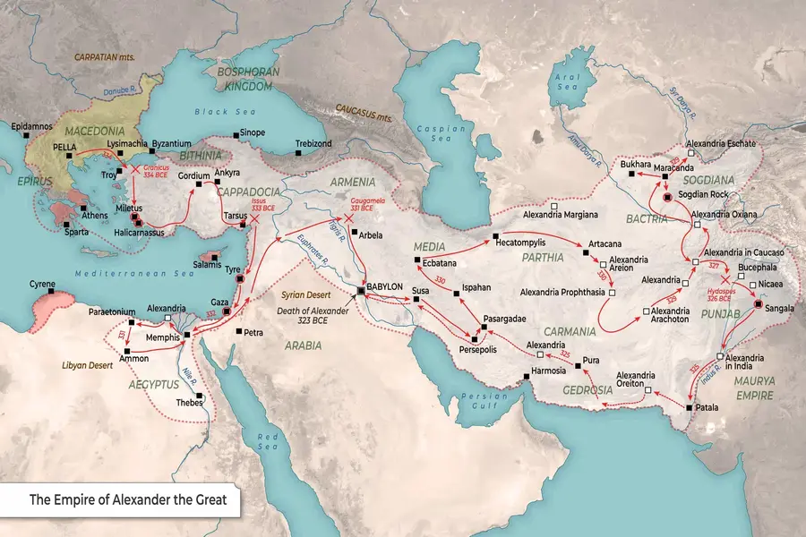 Alexander' conquest path