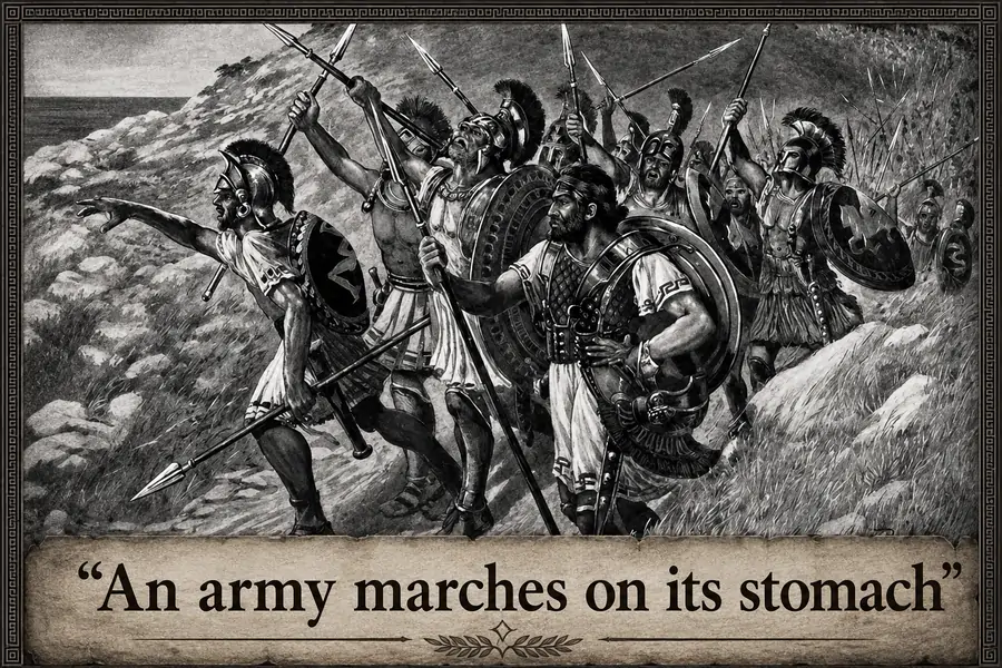An army marches on its stomach