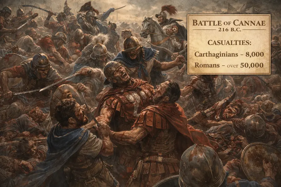 Casualities in the Battle of Cannae