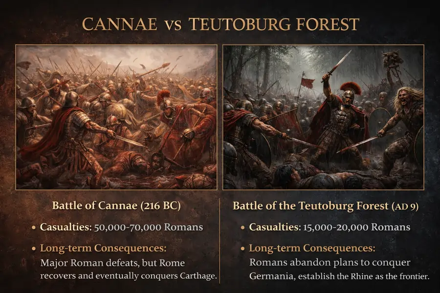 Battle of Cannae vs Teutoburg Forest