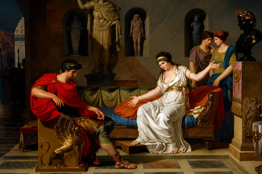 Cleopatra and Julius Caesar