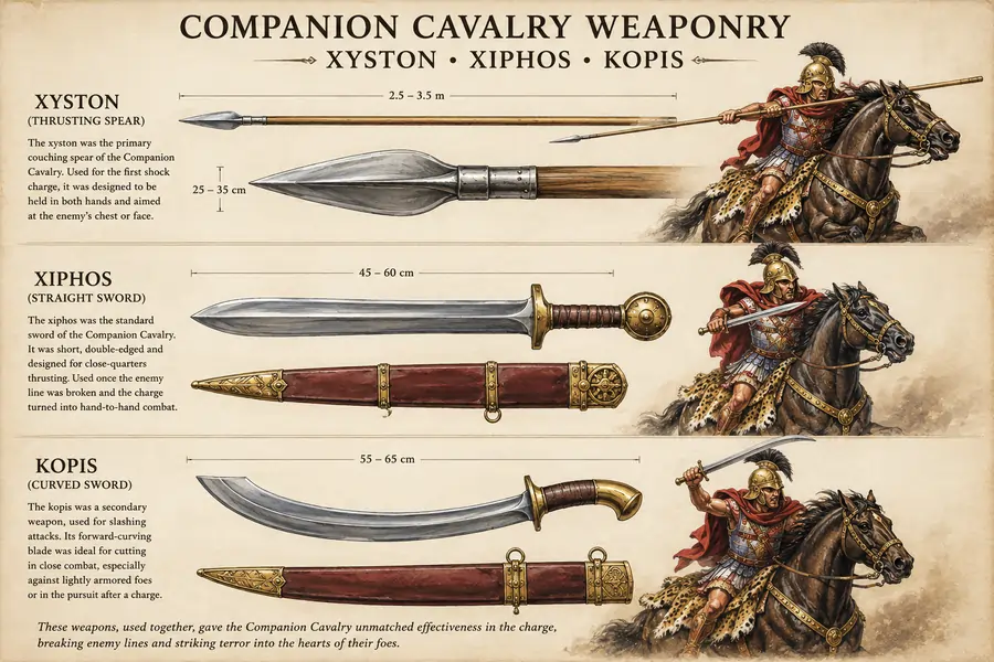 Weapons used by the Macedonians Companion Cavalry