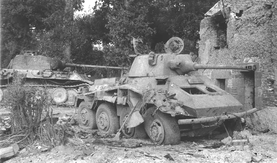 Destroyed German tank