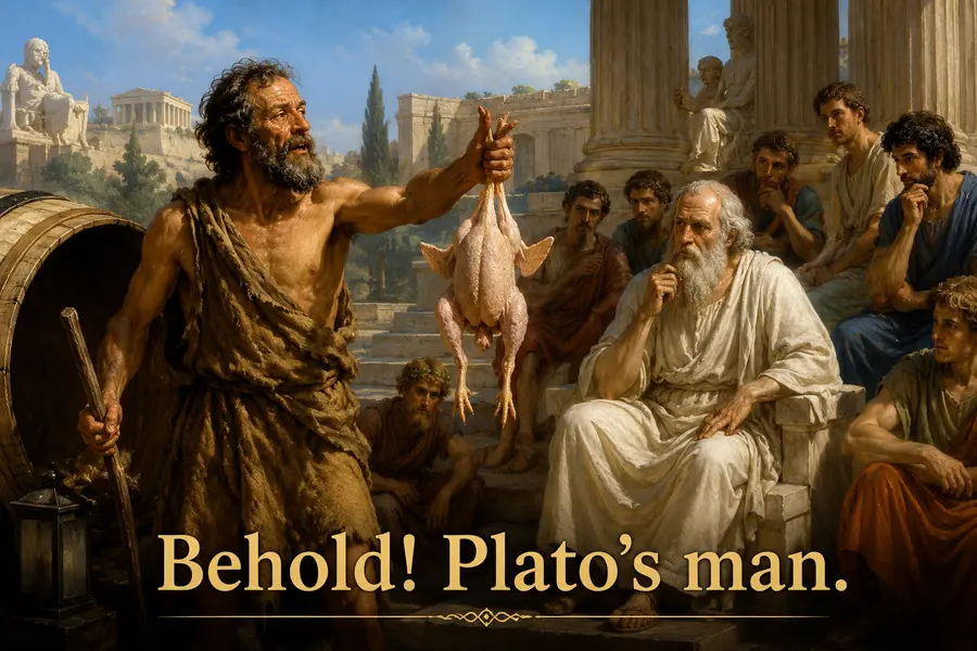 Diogenes and Plato: Featherless Biped