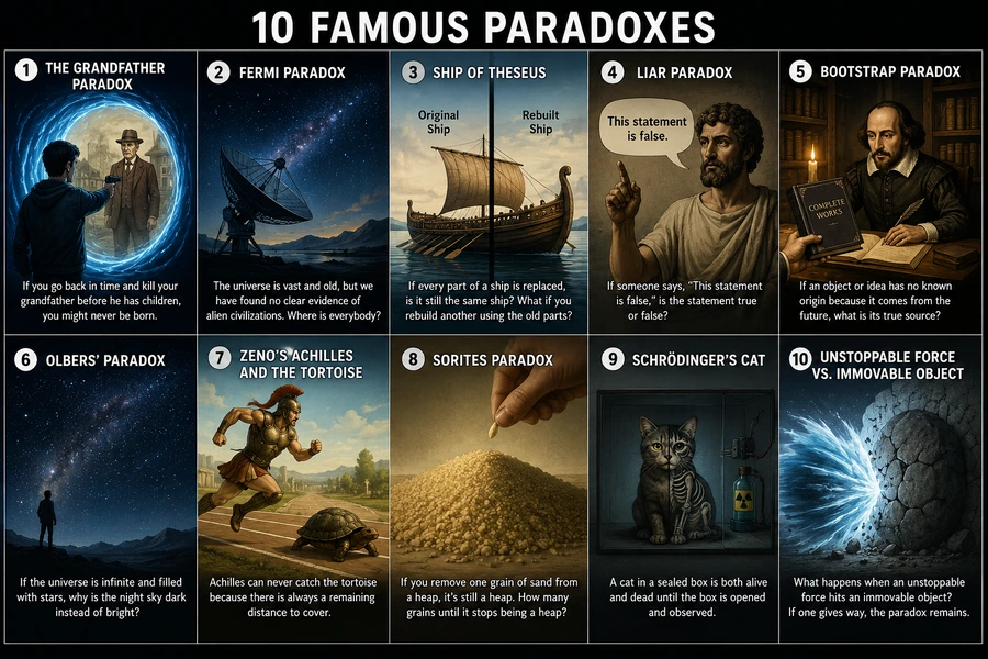10 Famous Paradoxes Explained: History, Logic & Science