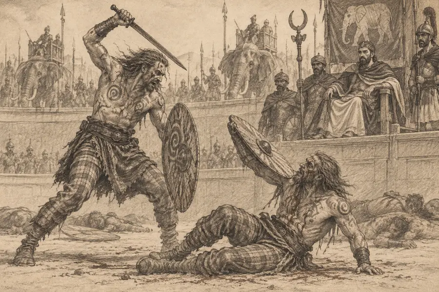 Hannibal Makes Gallic Prisoners Fight to the Death