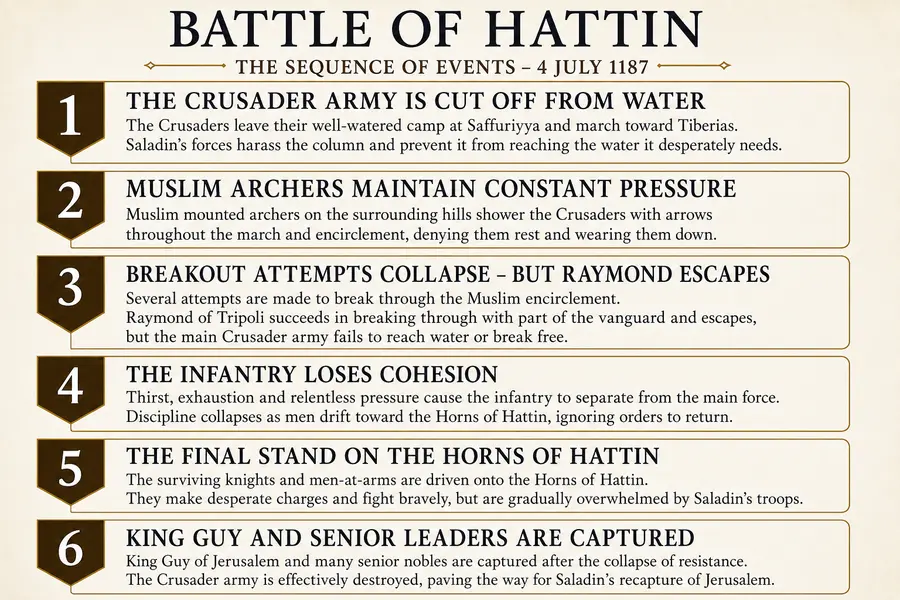The Sequence of the Battle of Hattin