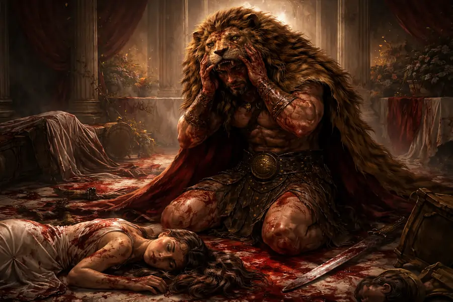 Hercules killing his family