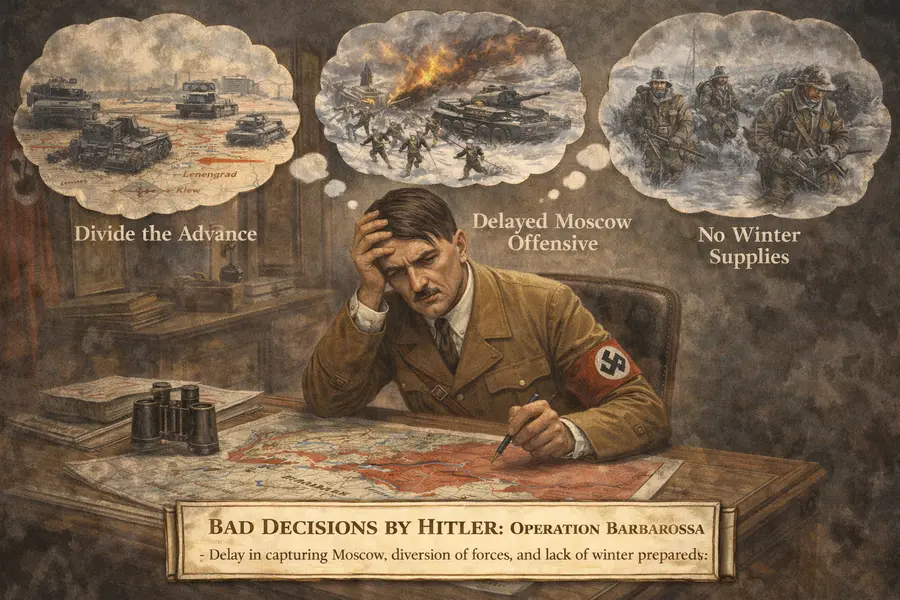 Hitler making questionable military decisions