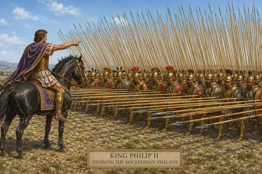 Origin of the Macedonian phalanx