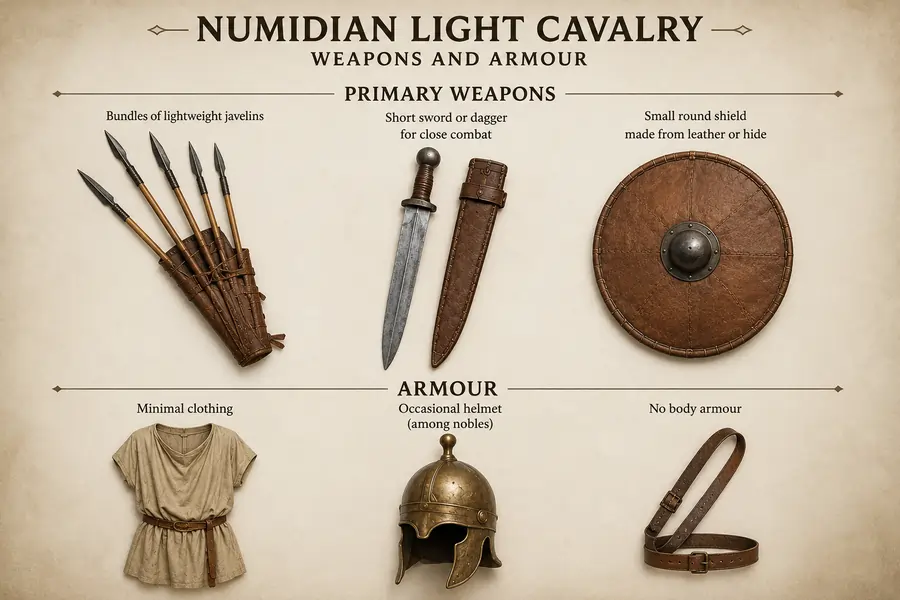 Weapons and Armor of the Numidian Horsemen