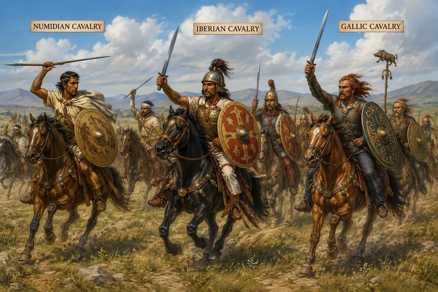 Hannibal's Numidian, Iberian, and Gallic Cavalry