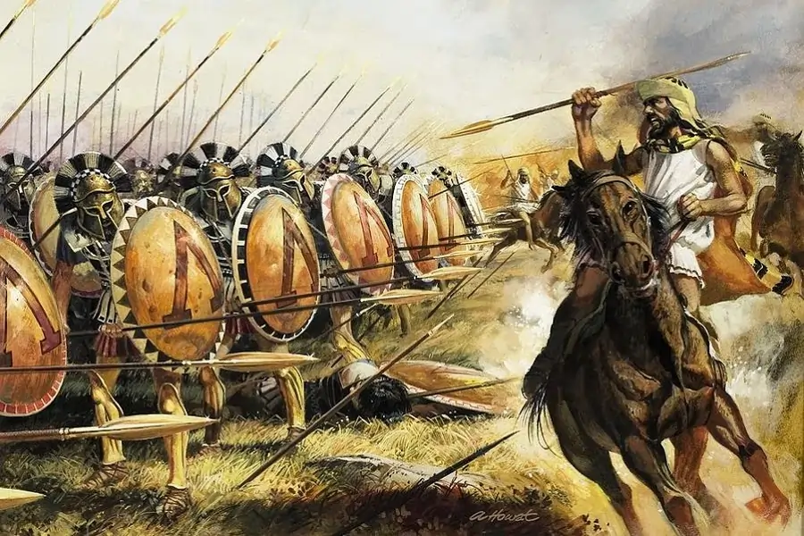 Spartan Soldiers in Battle of Plateae