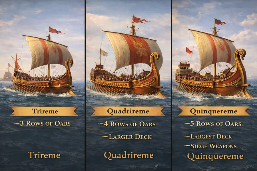 Types of warships used in the Punic Wars