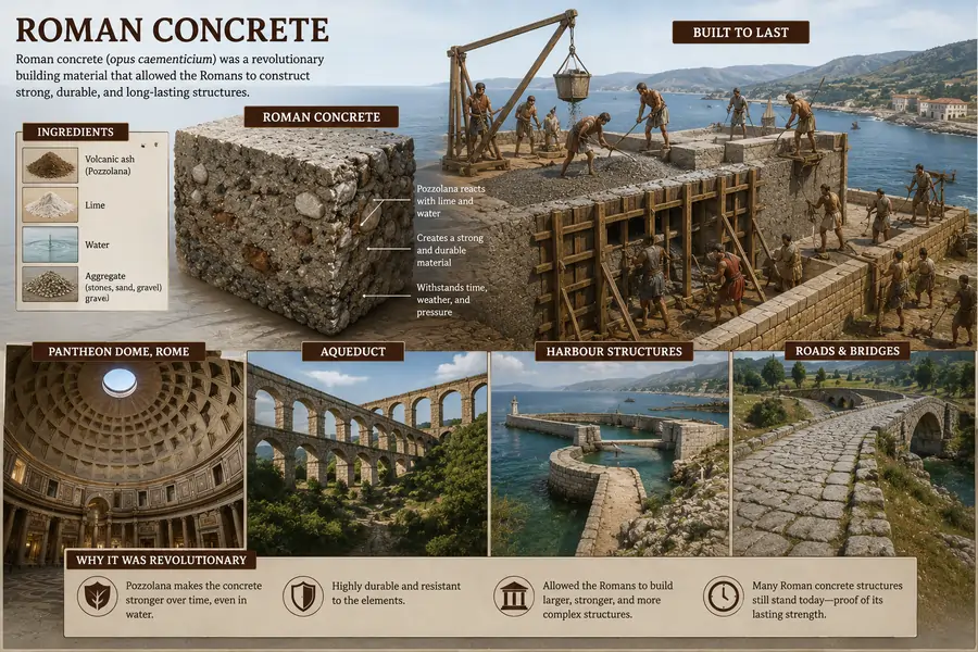 Roman Concrete in Military Engineering