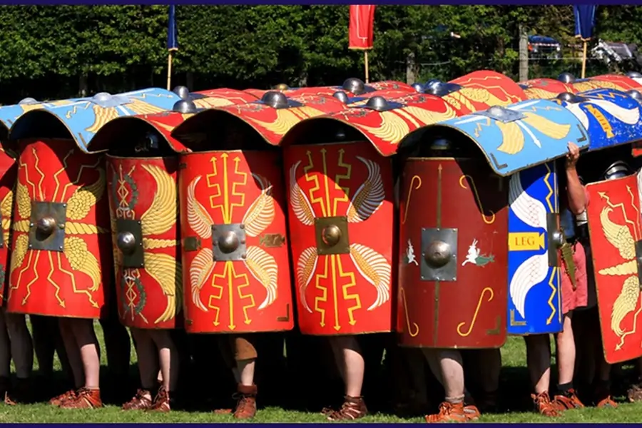 Roman soldiers in formation