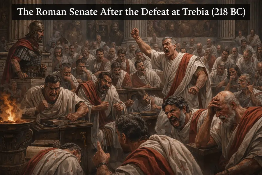 Roman senate after the defeat at Trebia