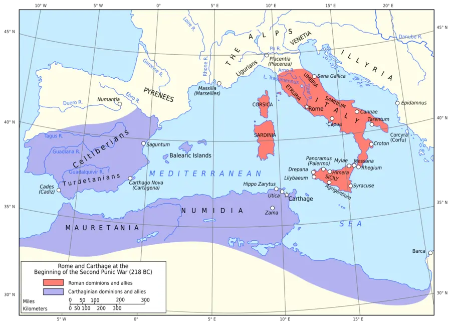 Rome and Carthage in the Mediterranean