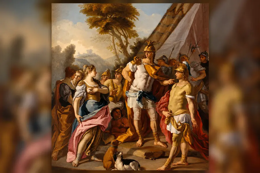 Sisygambis Mistakes Hephaestion for Alexander