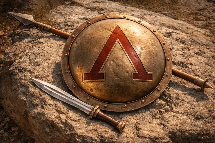 Spartan weapons - Dory, Hoplon, Xiphos