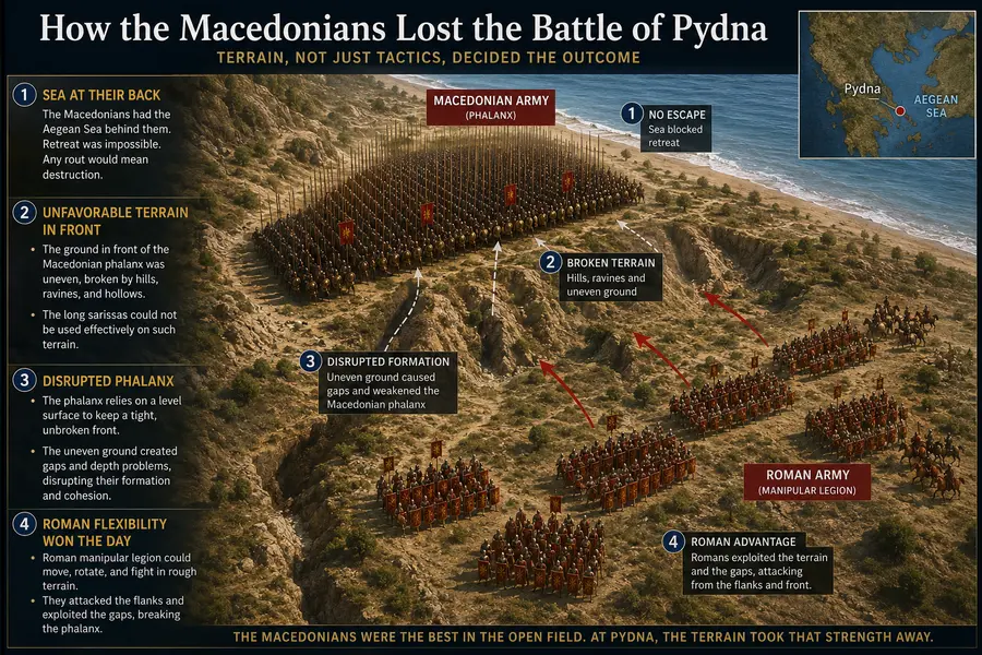 Impact of Terrain on the Battle of Pydna