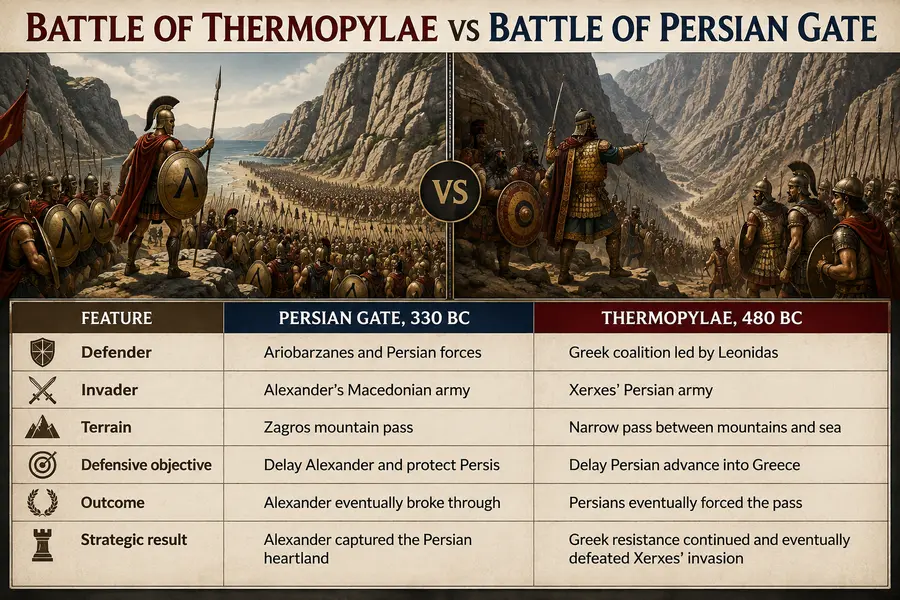 Battle of Thermopylae vs. Persian Gate